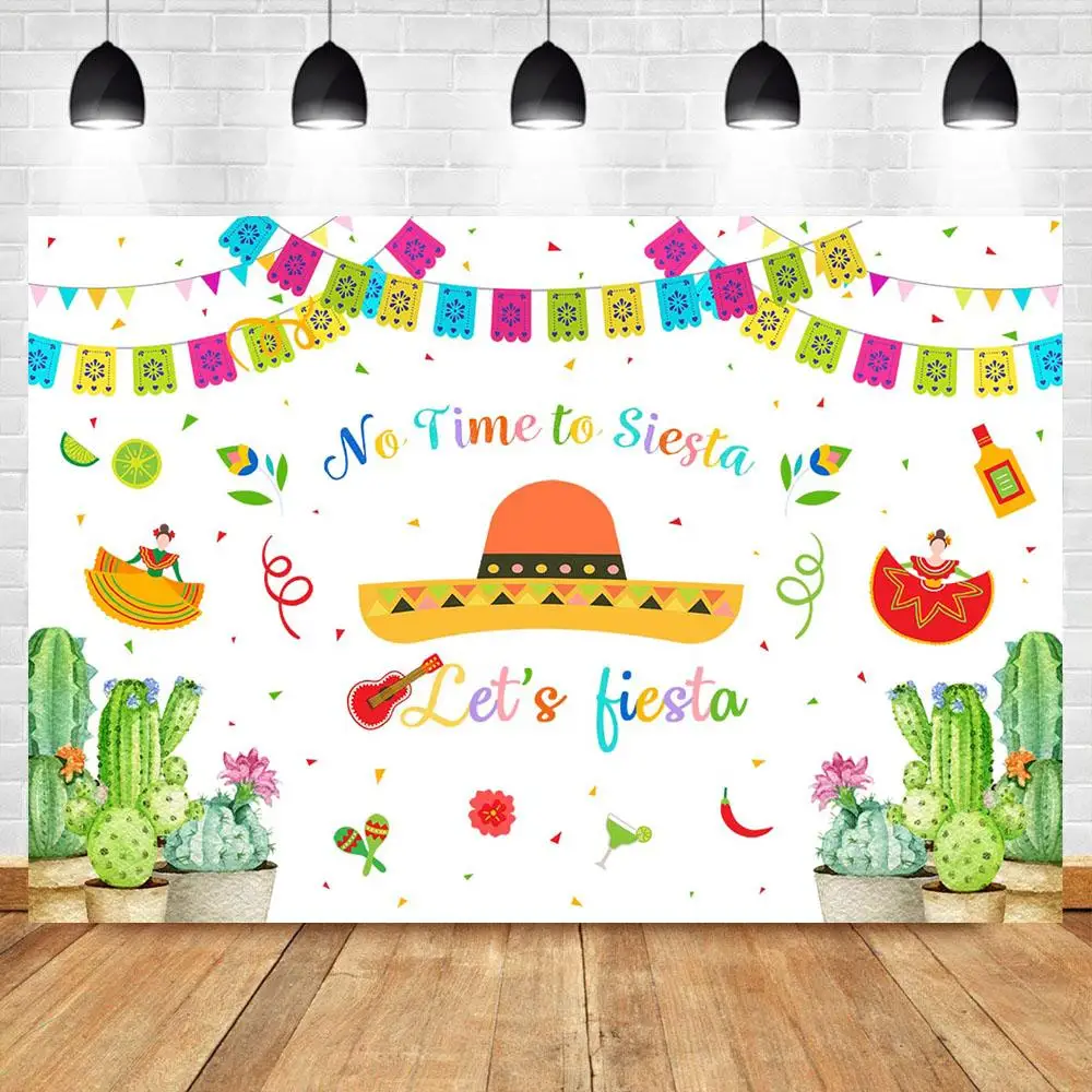 

Фон Nitree Happy Let's Fiesta для фотосъемки новорожденных детей на день рождения баннер без времени на Сиеста мексиканский фон для фотосъемки