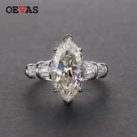 oevas solid 925 sterling silver sparkling 814mm high carbon diamond sapphire topaz created moissanite engagement fine jewelry