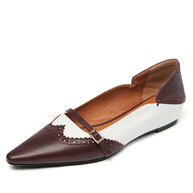 

2021/Новинка; Женские туфли-лодочки из натуральной кожи размера плюс 22-26,5 см Большой размер женская обувь из воловьей кожи с острым носком в ст...