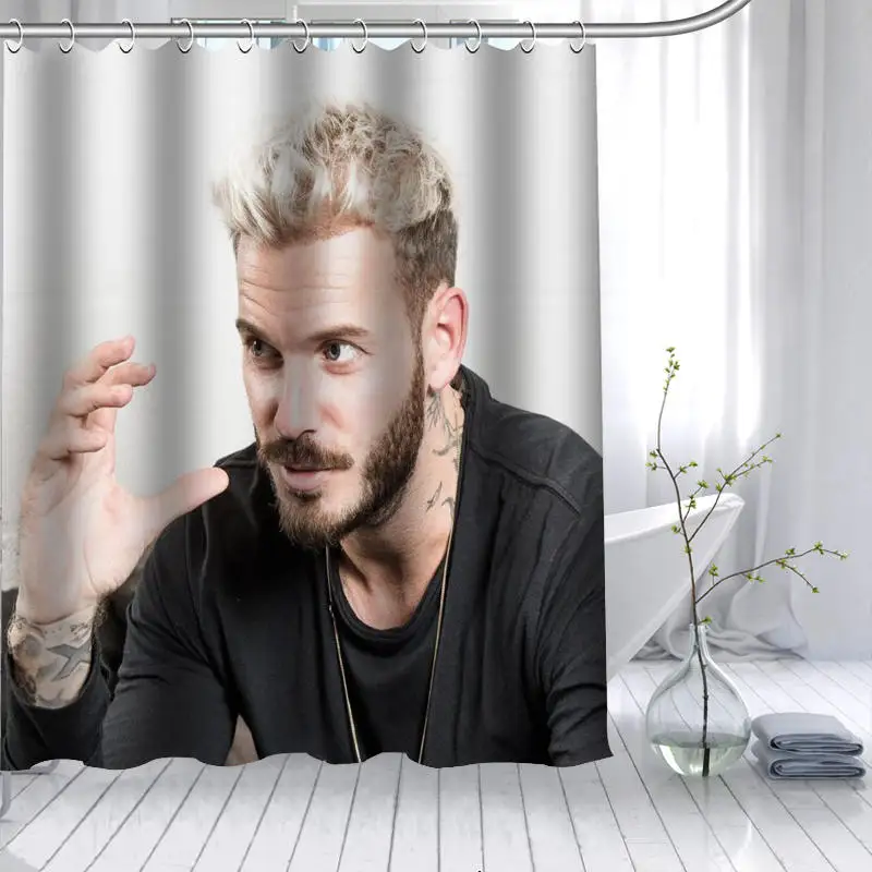 Новое прибытие M Pokora занавеска из полиэстеровой ткани высокой четкости Печать Водонепроницаемая занавеска для ванной 12 крюк занавес для ванной - Цвет: 14