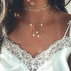 Очаровательное многослойное ожерелье FNIO с пятиконечной звездой уникальной формы в стиле бохо комбинированное модное ожерелье в европейском и американском стиле новинка