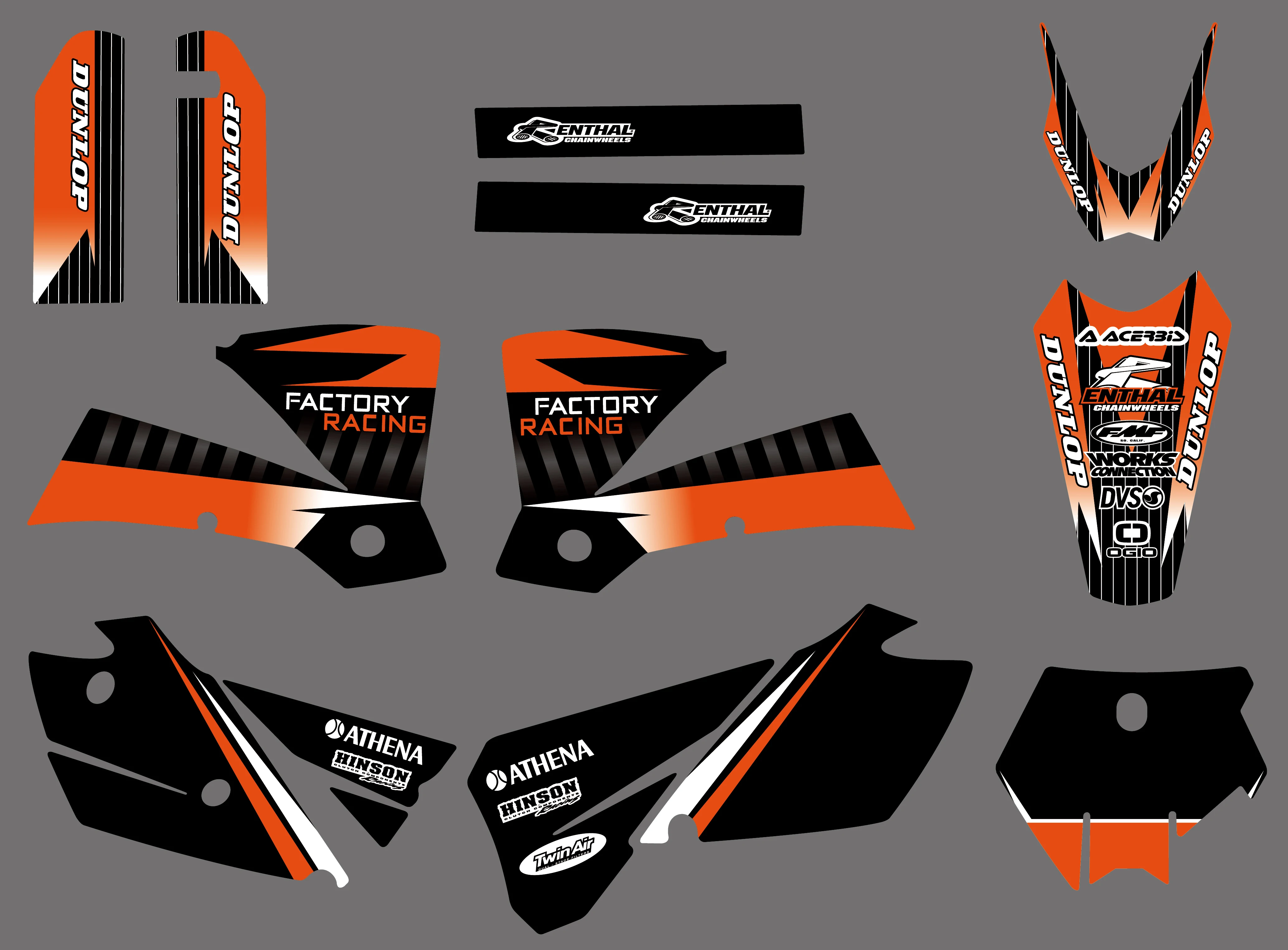 Новая команда Графика наклейки Стикеры для KTM SX 125 200 250 300 450 525 2003-2004 мотоцикл