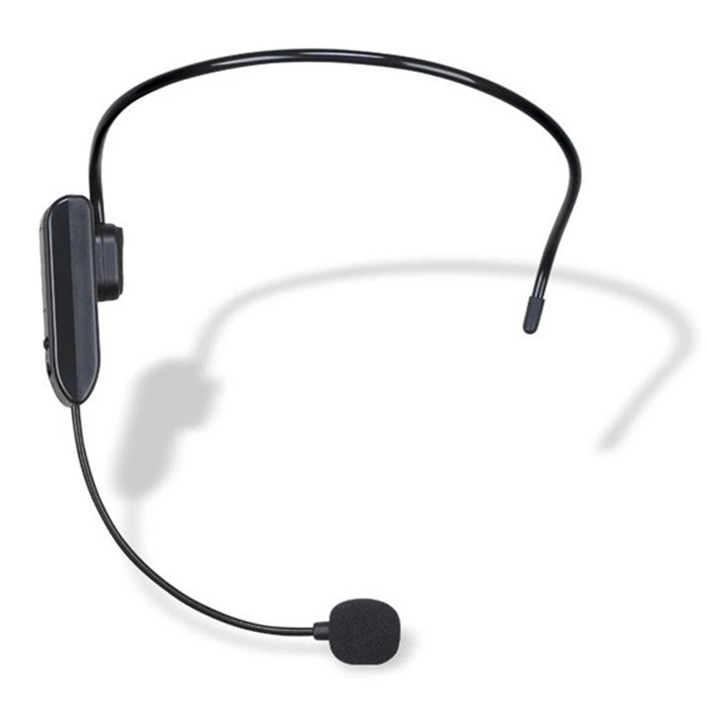 Черный Беспроводной FM радио микрофон гарнитуры громкой связи Bluetooth гарнитура