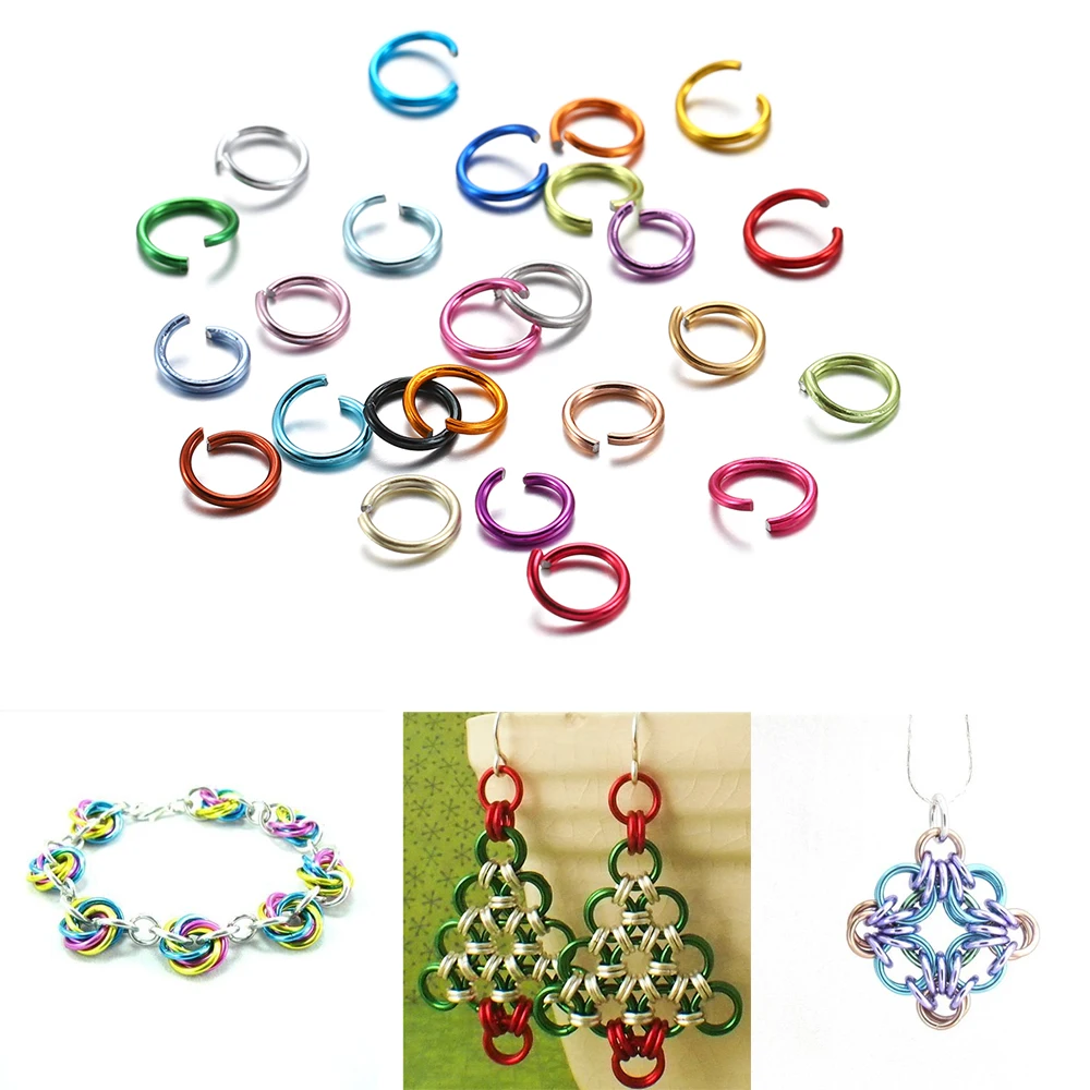 

300Pcs/Lot Colorful Open Jump Rings 6 8 10 mm Metal Split Rings Jump Rings Connectors For DIY Jewelry Making Findings Supplies