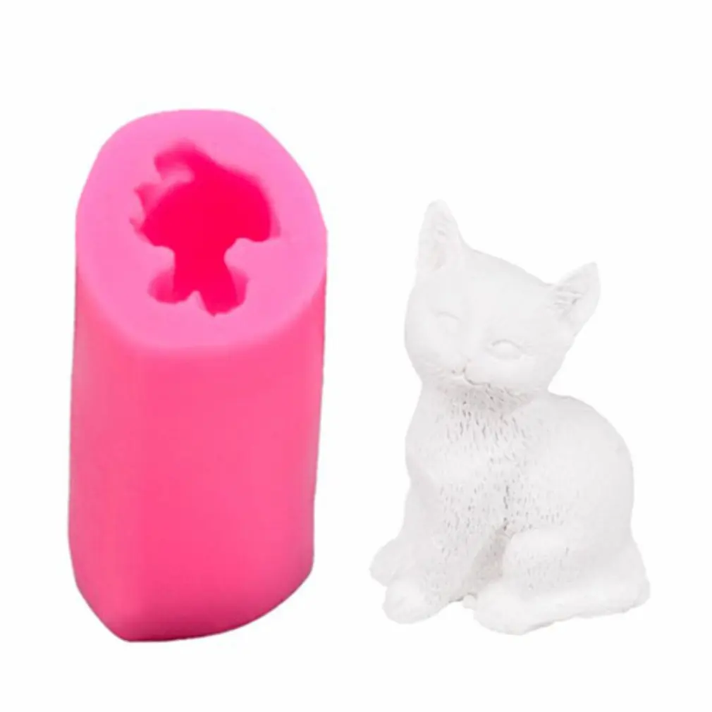 

New 3D Silicone Mold DIY Geometry Stereo Bear Deer Cat Animal Mold Ornament Mold Cake Decoration Tools