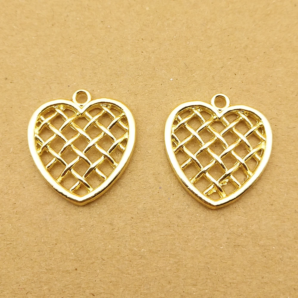 

10pcs 20x23mm heart charm for jewelry making and crafting cute earring pendant bracelet necklace charms