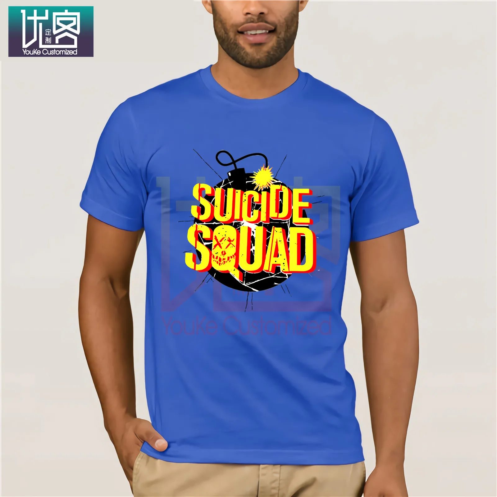 Футболка отряд самоубийц футболка с героями отряда топы Harley Quinn Joker повседневный