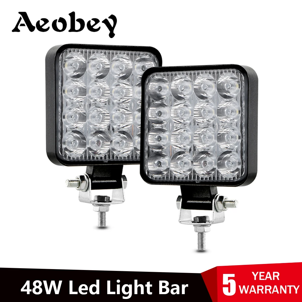 

Led light bar 48w Led bar 16barra Led car light For 4x4 led bar offroad SUV ATV Tractor Boat Trucks Excavator 12V 24V work light