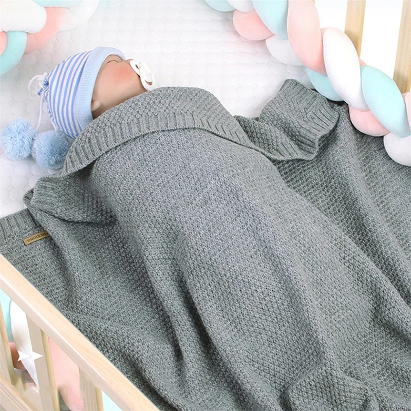 

Baby Blanket Knitted Newborn Swaddle Wrap Blankets Super Soft Toddler Infant Bedding Quilt For Bed Sofa Basket Stroller Blankets