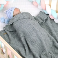 baby blanket knitted newborn swaddle wrap blankets super soft toddler infant bedding quilt for bed sofa basket stroller blankets