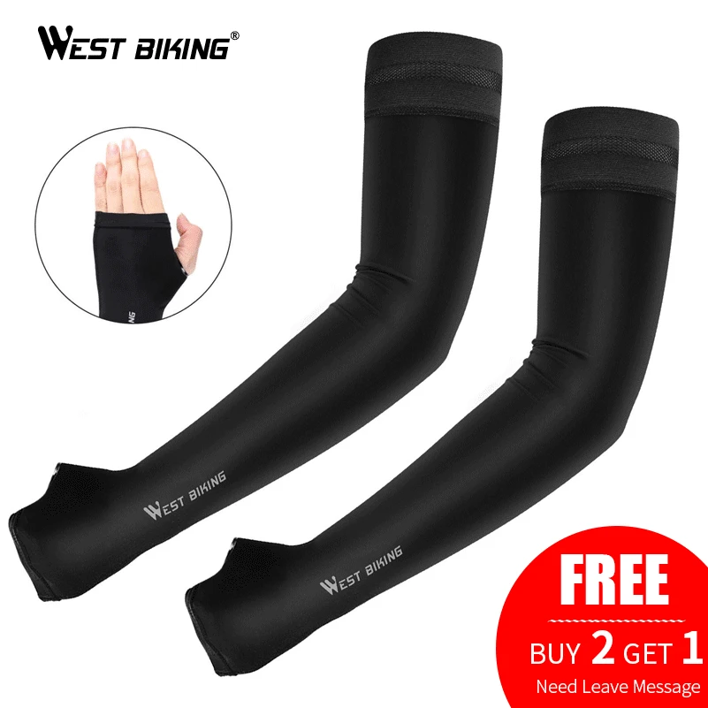 WEST BIKING прохладная ткань беговой наручный рукавами и защитой от