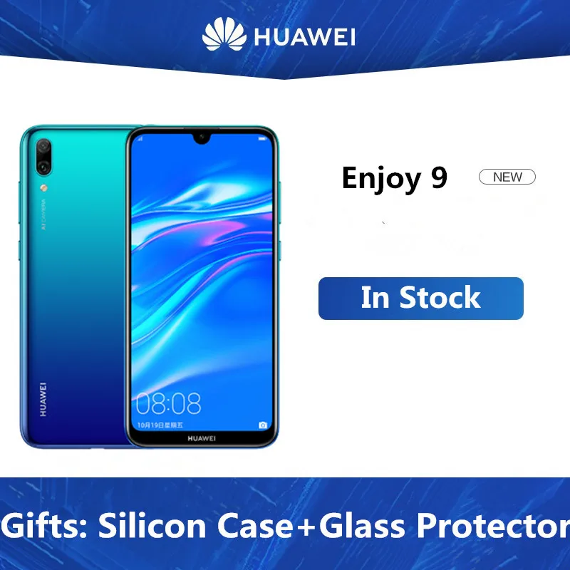 DHL, быстрая, HuaWei Y7 Pro, Enjoy 9, 4G, LTE, мобильный телефон, 6,26 дюймов, Android 8,1, четыре ядра, 4000 мА/ч, 4 Гб ram, 128 ГБ rom, Face ID
