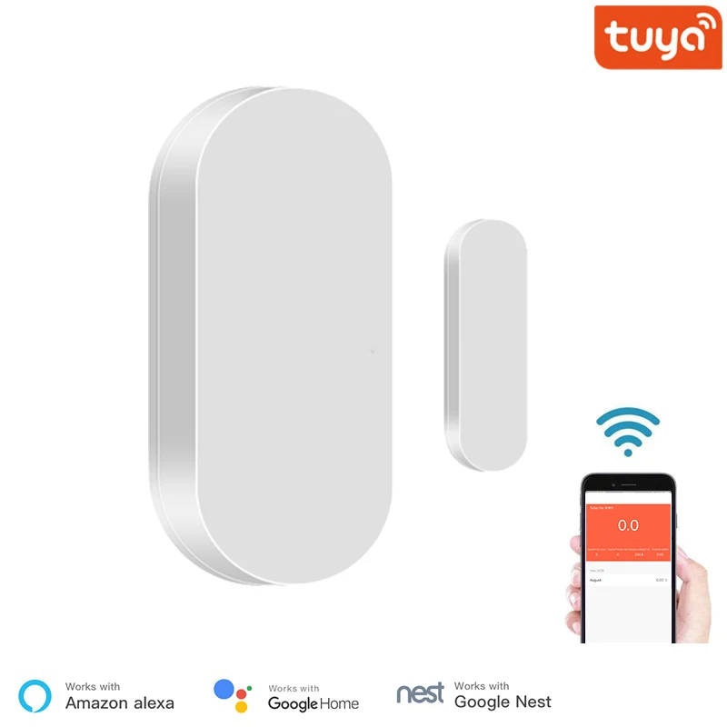 

Tuya ZigBee Smart Window Door Gate Sensor Detector Smart Life Tuya App Smart Home Security Alarm System With Alexa Google