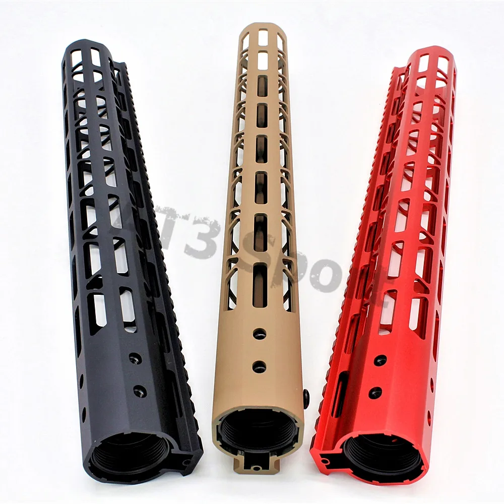15'' inch Ultralight M-lok Handguard Rail Free Float Pictinny Mount Systems Black/Tan/Rad Fit.223/5.56/AR-15 Aluminum Nut | Спорт и