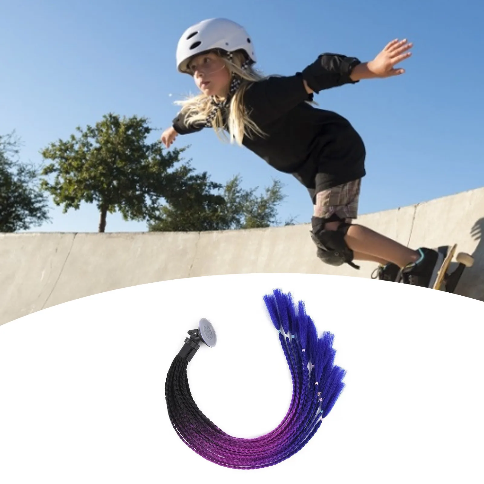 

2021 New Creative Helmet Hair Eye-catching Individual Motorcycle Ponytail Fashionable Colors For Motorbike Helmets 7 Colors