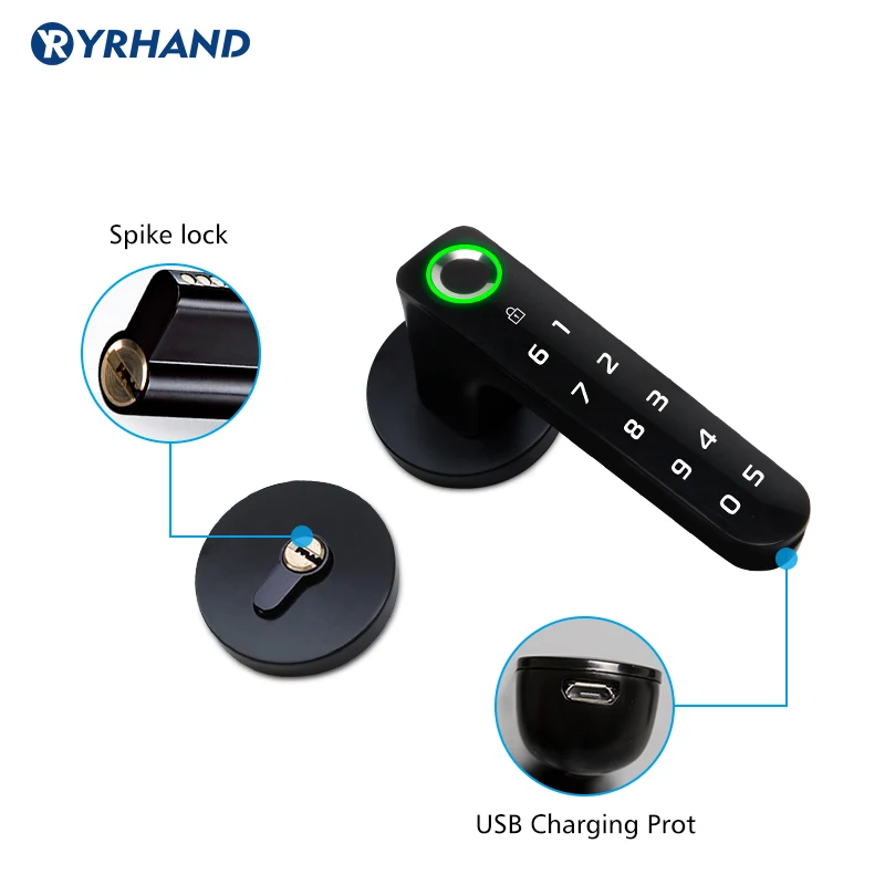 Биометрический полупроводниковый замок с отпечатком пальца умный дверной