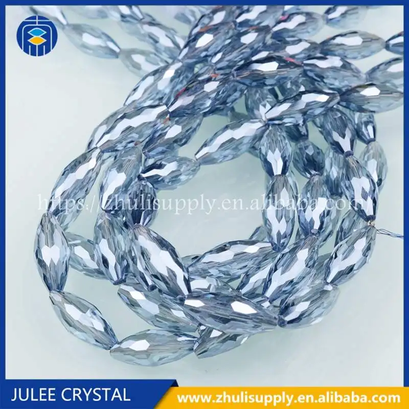 JuleeCrystal 6x13 мм длинные бусины овальной формы красочные стеклянные хрустальные бусины для ювелирных изделий ожерелье