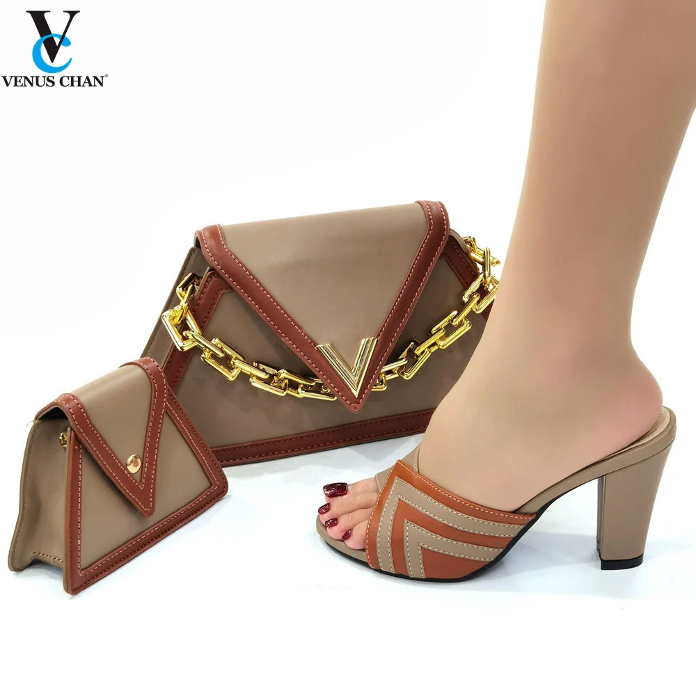 

Женские Босоножки на каблуке, туфли-лодочки с сумочкой в итальянском стиле