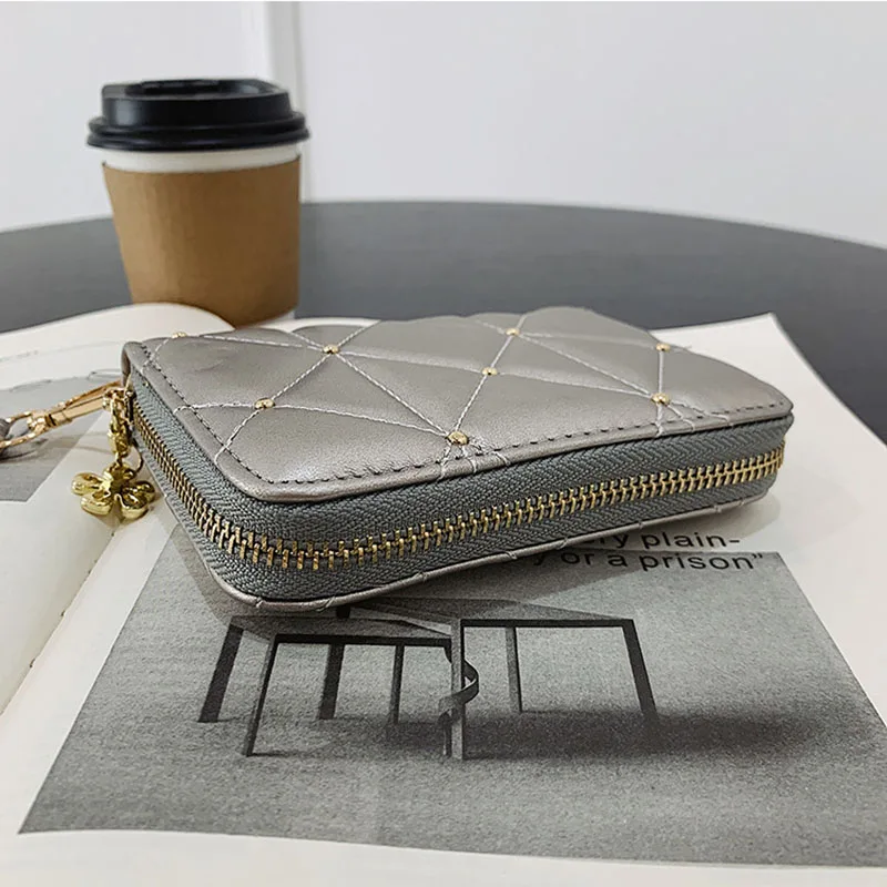 

Women's Wallet Fashion Small Short Pu Leather Id Card Holder Female Badge Money Clip Bag Lady Designer Purses for Bank Cards