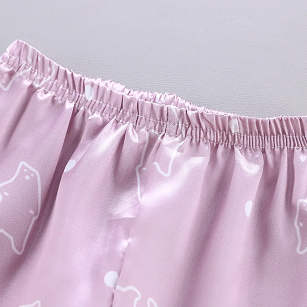 Детская летняя Пижама с коротким рукавом для мальчиков и девочек топы мультяшным