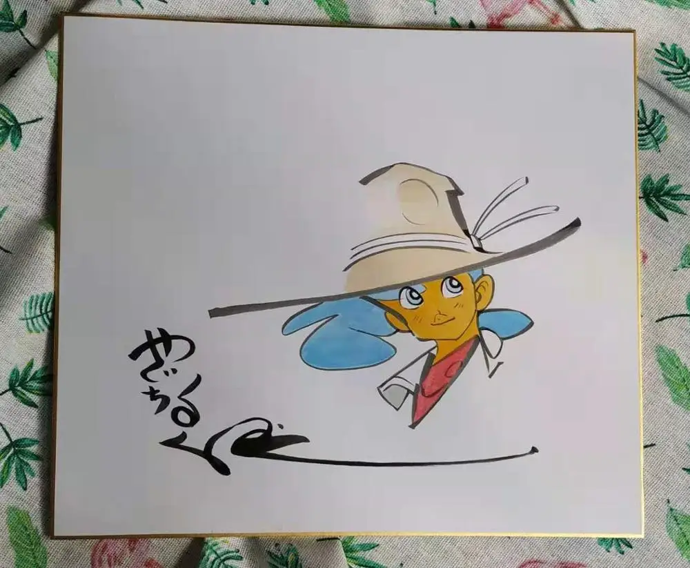 Ручная роспись Yaguchi Takao с автографом Shikishi Card Tsurikichi Sanpei 27*24 11E|Открытки и