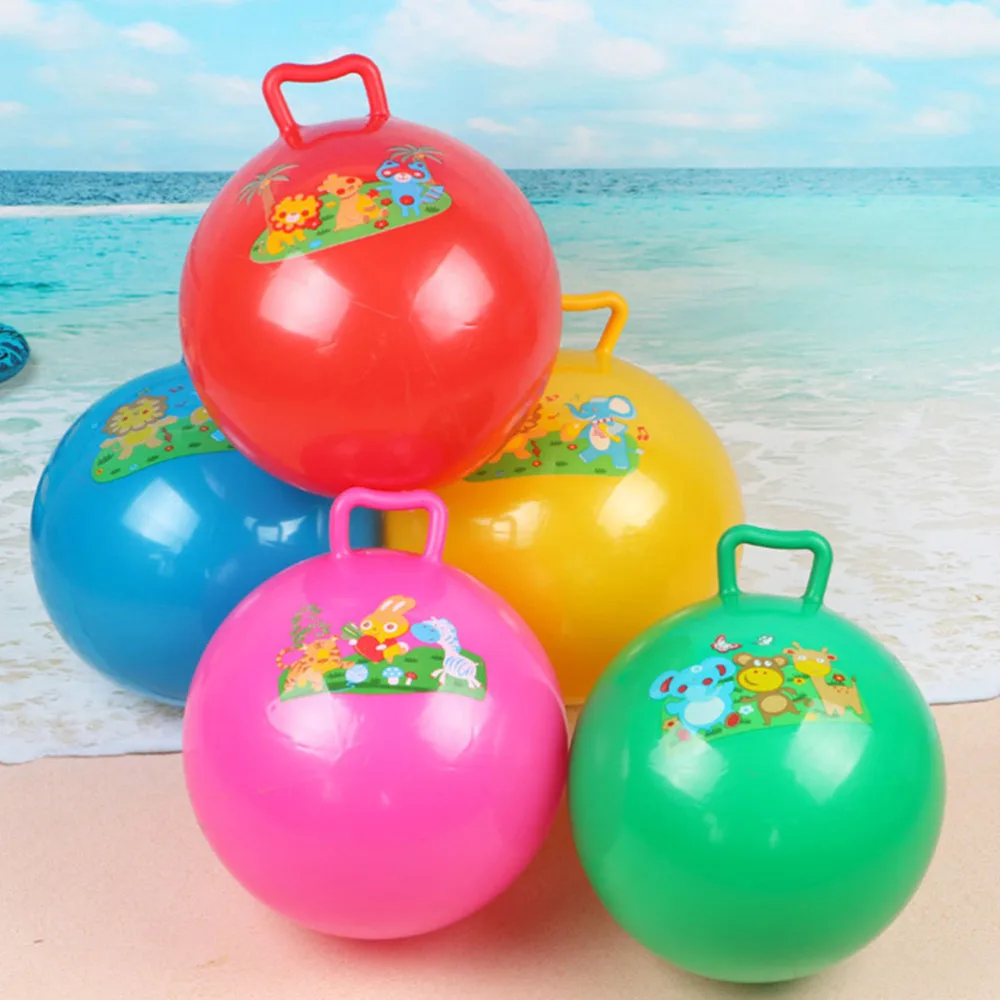 

6pcs Kids Bouncy Balls Funny Jumping Balls Children Inflatable Handle Toys