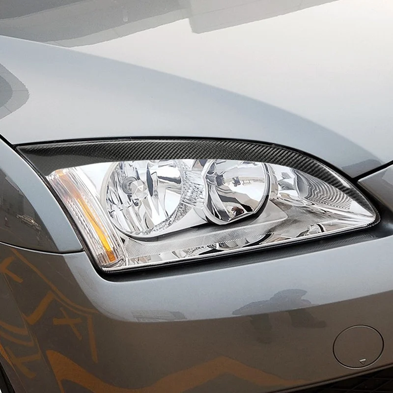 

for Ford Focus (2005-2008) Real Carbon Fiber Car Headlight Eyelid and Eyebrow Cover Accessories