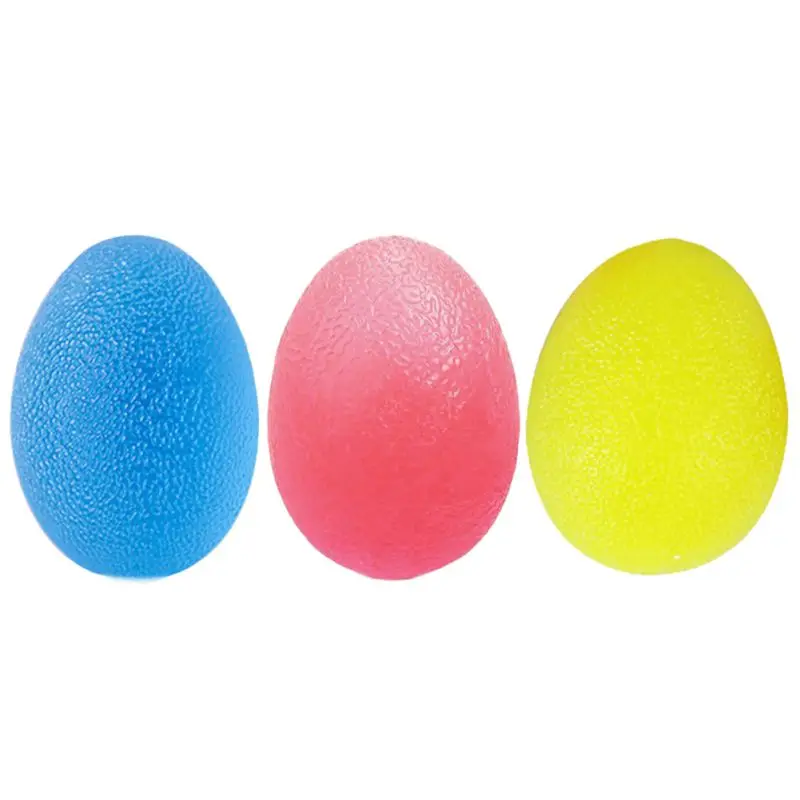 Egg-Shaped Silicone Grip Ball Hand Finger Strengthener Fitness 3 Squeeze Resistances Soft For Training | Спорт и развлечения