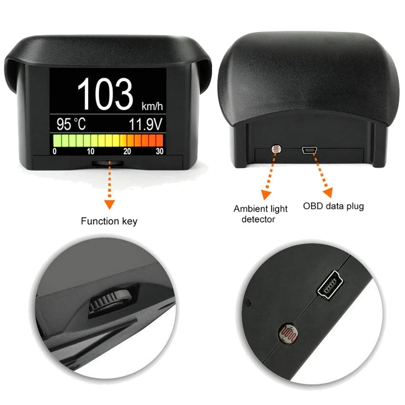 

Car Vehicle Head-Up Display OBD OBD2 Smart Digital Trip Computer LCD Display Fault Code Multi-Function Meter