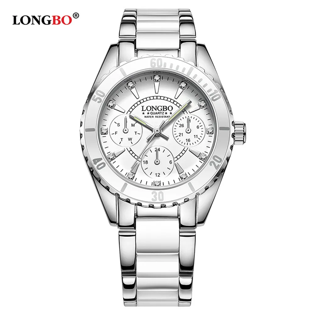 

Longbo Brand Fashion Watch Women Luxury Ceramic And Alloy Bracelet Wristwatch Quartz Wrist Watches for Kinds Girls Gifts Relogio