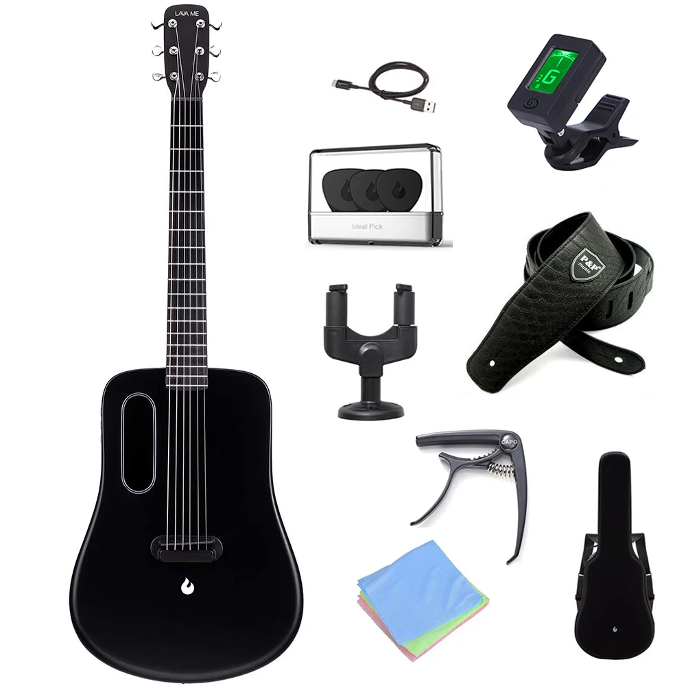 

Lava Me 2 Freeboost 36 Inch Guitar Effects Carbon Fiber Electric Travel Guitar With Case/Picks/Charging Cable/Tuner/Capo/Strap