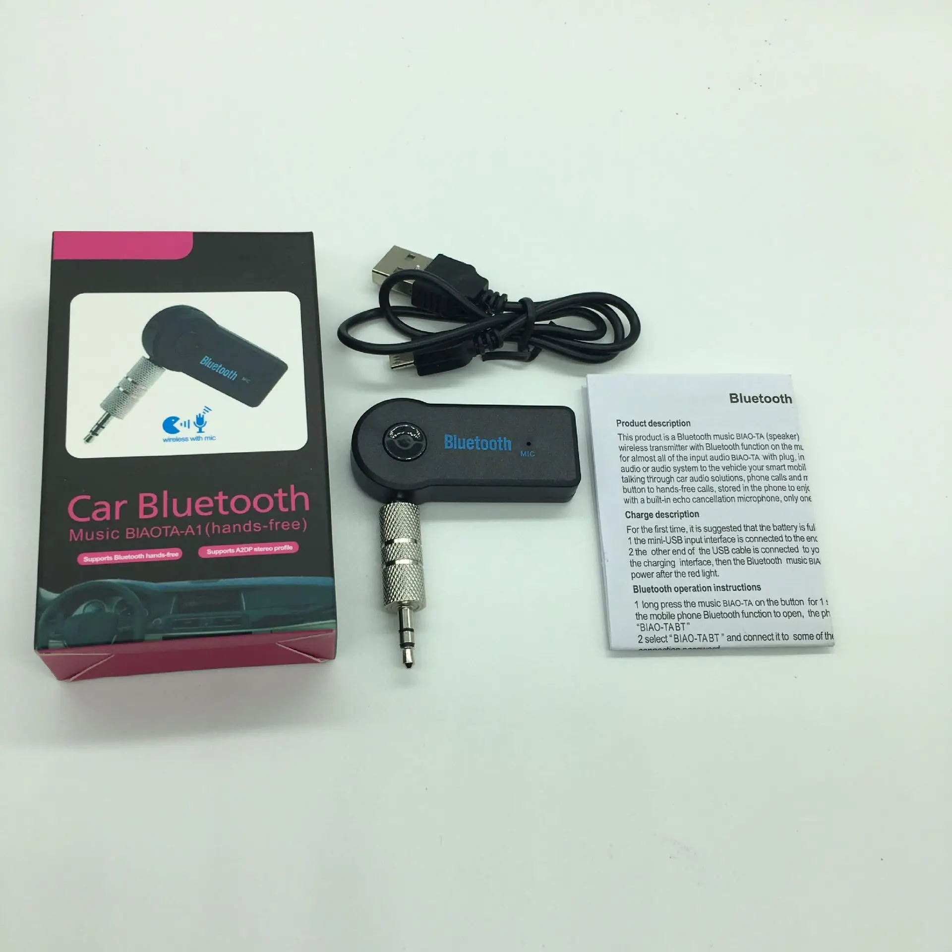 Aux Car 3.5mm Wireless Bluetooth Adapter Audio Receiver Converter Air Pod Case Fitbit Versa 2 Band | Электроника