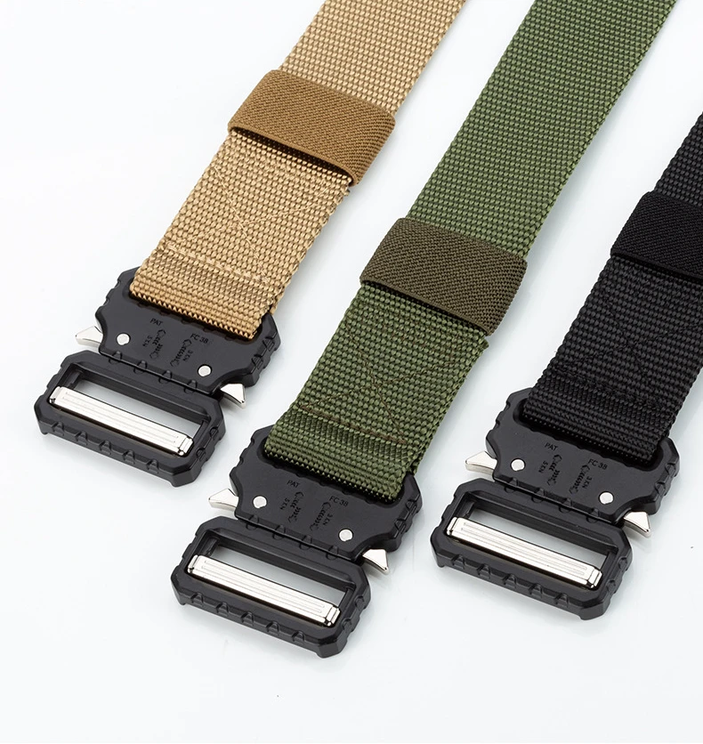 Tactical Belt Military Belt Army Combat Training Outdoor Hunting Adjustable High Quality Nylon Belt Security Accessories