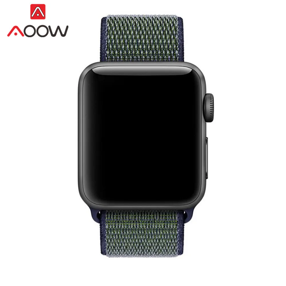 Цветной нейлоновый ремешок для часов Apple Watch 38 мм 42 мм 40 мм 44 мм тканый холщовый ремешок на липучке браслет для часов iwatch 1 2 3 4