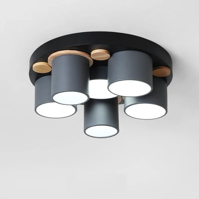 

Nordic modern minimalist creative round LED ceiling lamp factory direct sales living room bedroom macaron lamp