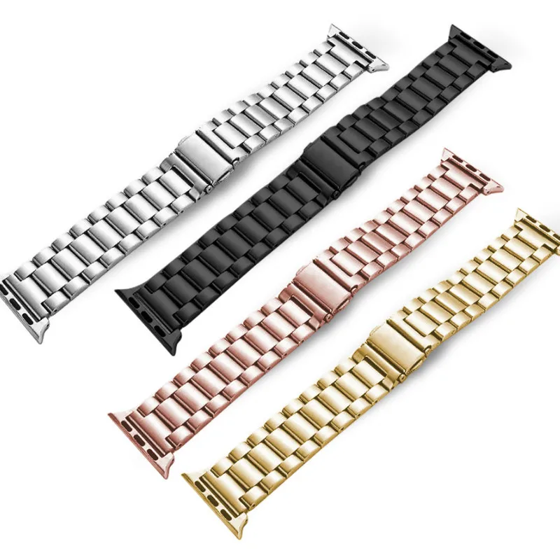 Ремешок из нержавеющей стали для Apple Watch Series 1 2 3 4 5 браслет 38 мм 40 42 44 с