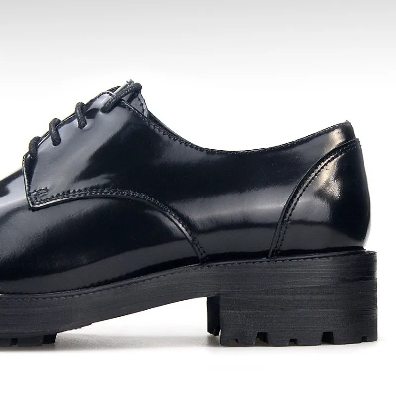 Туфли дерби мужские из натуральной кожи Дизайнерские повседневные на платформе