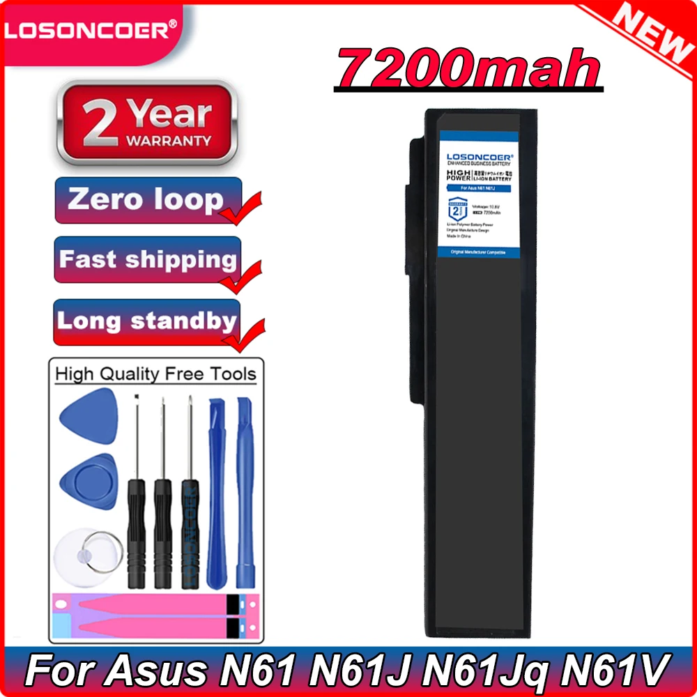 7200 мАч аккумулятор для ноутбука Asus N61 N61J N61Jq N61V N61Vg N61Ja N61JV N53 M50 M50s N53S A32 X64 A33
