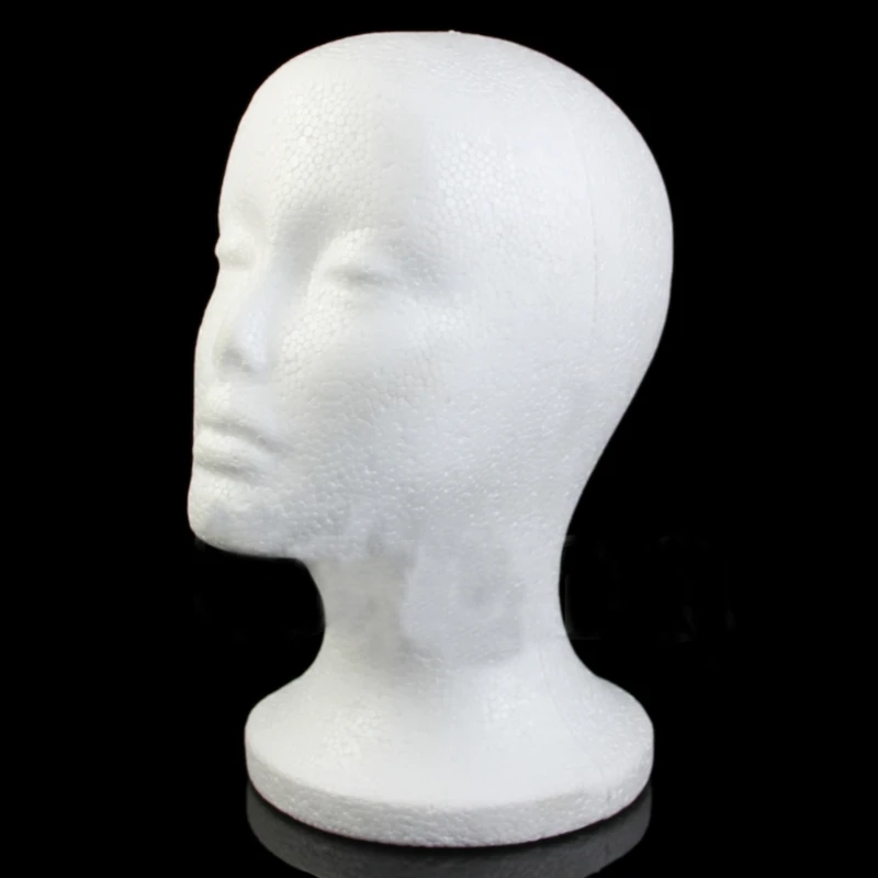 

Female Foam Wig Hair Hat Glasses Display Mannequin Manikin Styrofoam Head Model