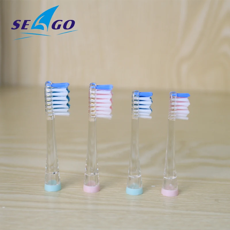 

SEAGO 4Pcs/Set Kids Electric Toothbrush Heads Tooth brush Replacement Brush Head for SG977 SG677 sg513 Soft-bristled 4 Colors