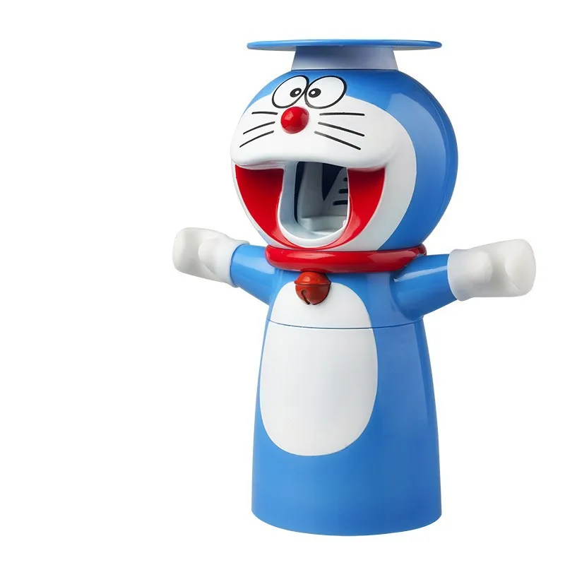 

Automatic Toothpaste Dispenser Creative Cartoon Doraemon Toothpaste Squeezer Wall Mount Stand Dust-Proof Cup