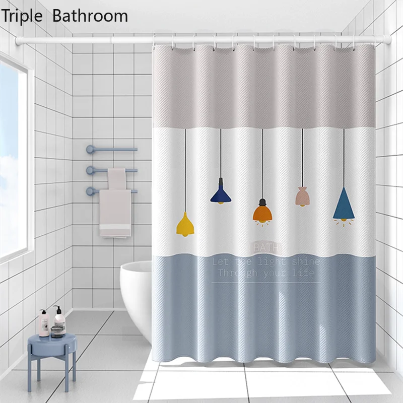 

Оригинальные шторы для душа из полиэстера с рисунком для ванной, водонепроницаемая шторка с крючками, аксессуары для ванной комнаты, домашн...