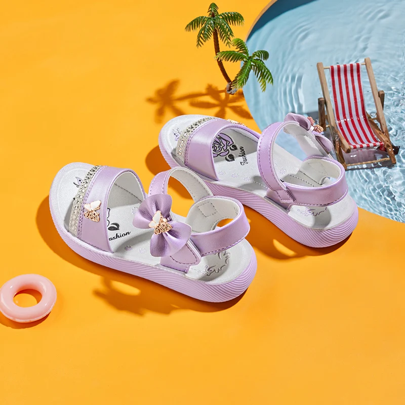 

2021 Girls Princess Sandals New Arrival Summer Kids High Quality Beach Shoes Casual Footwear Child Dancing Party Comfortable