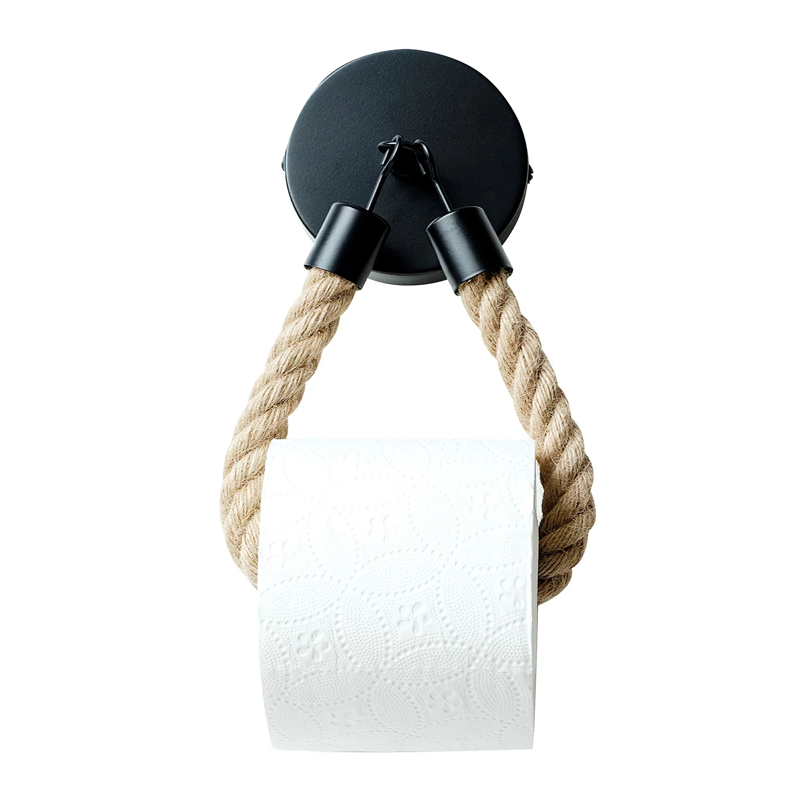 

Крашеный матовый крючок, пеньковая веревка, держатель для салфеток, настенный держатель рулона бумаги для кухни, спальни, держатель туалетн...