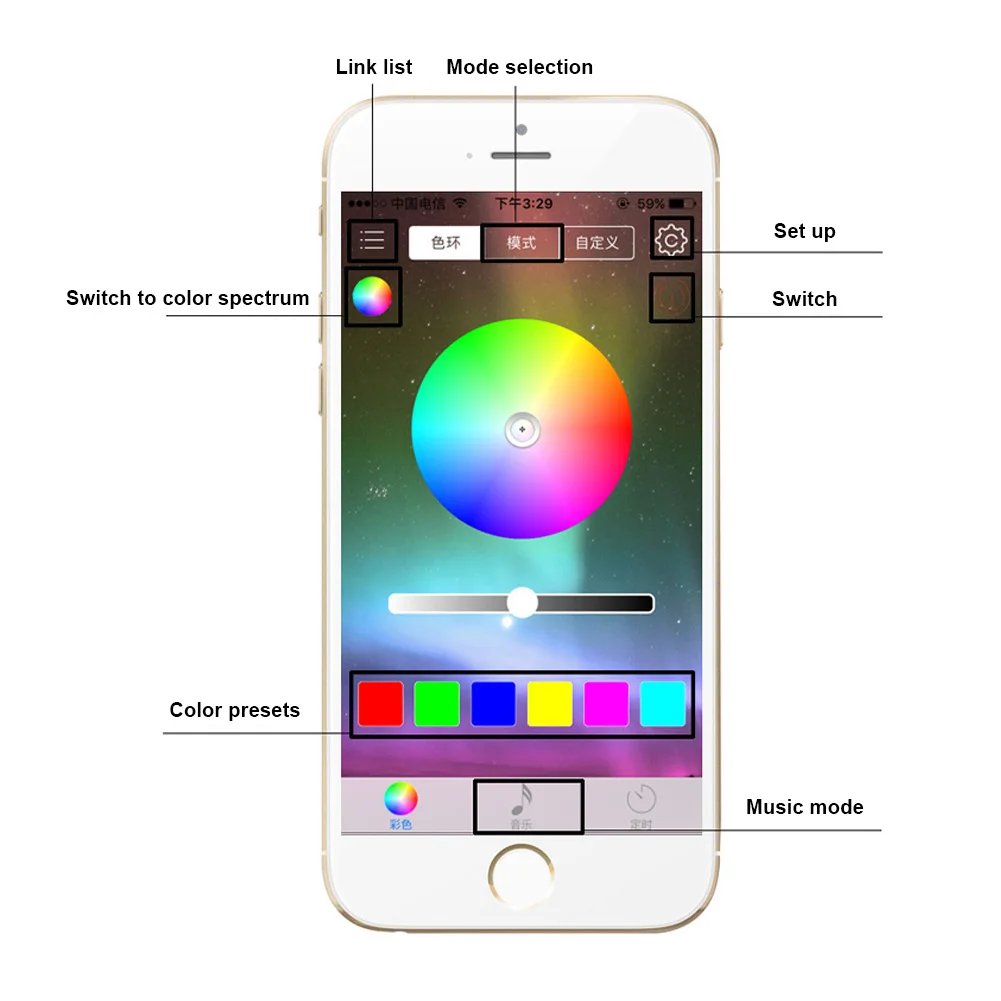 

4X Car Interior Decoration Light Strip LED RGB Atmosphere Lights Neon With USB APP Music Control Car Foot Lamp Ambient Llight