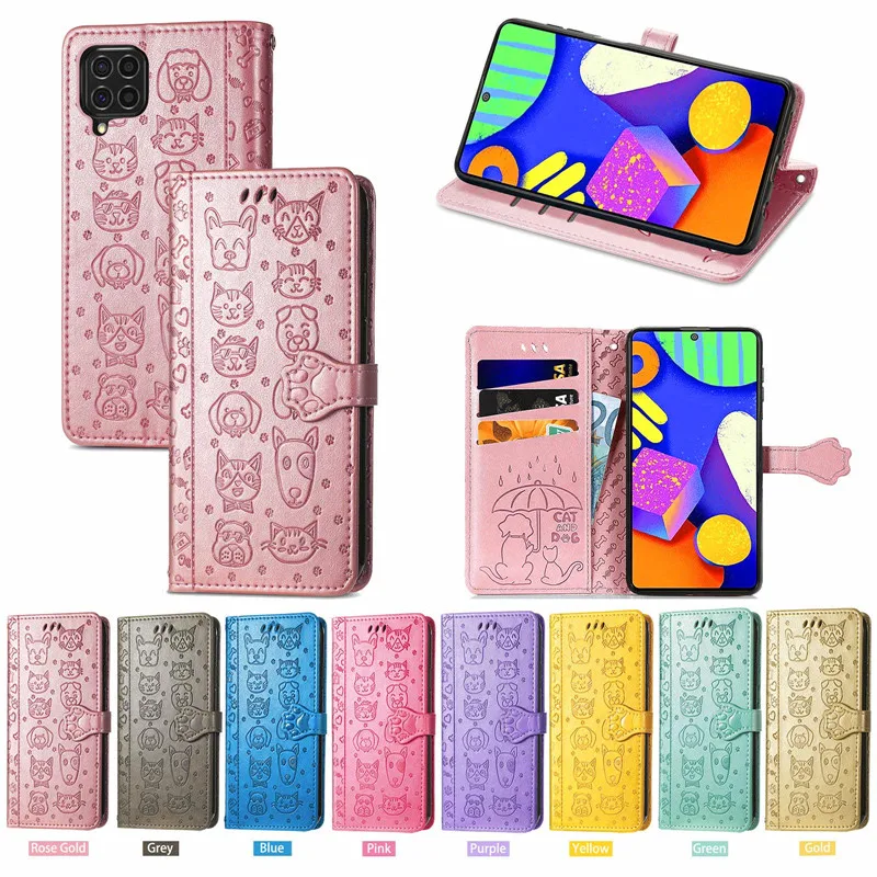 

Чехол-книжка для Samsung Galaxy F62 M62, кожаный чехол-бумажник с отделением для карт, чехол-бампер для телефона с мультяшным рисунком для Samsung Galaxy F62 M62