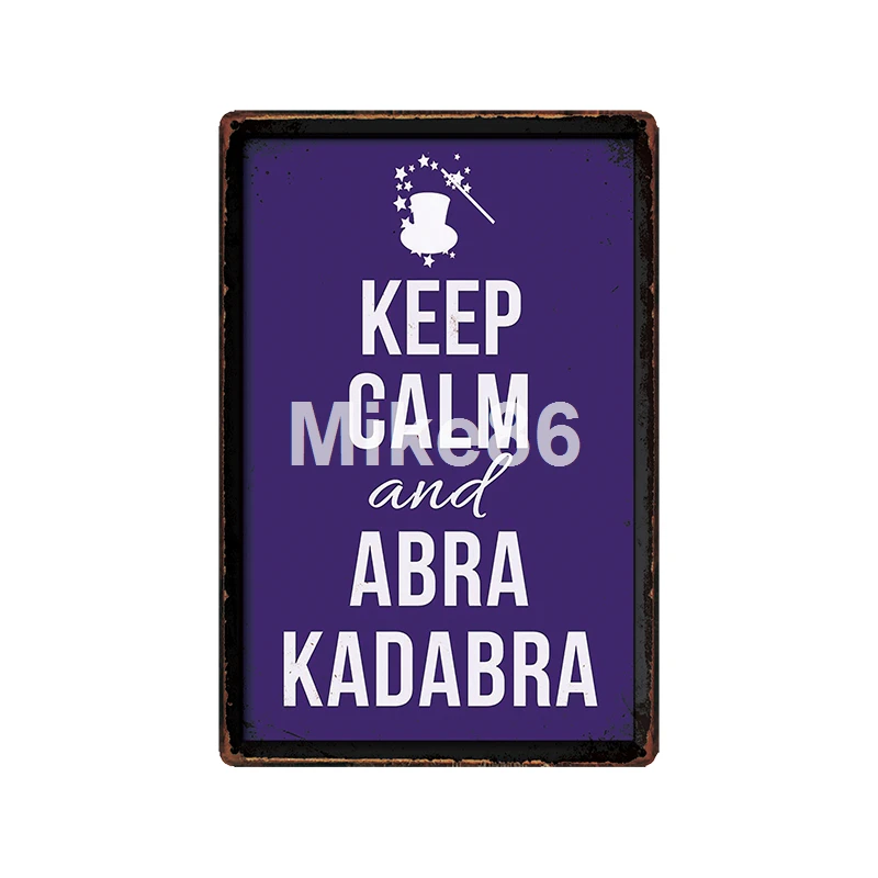 [Mike86] Keep Calm забавное пиво школа Парижа теннис металлический знак винтажный