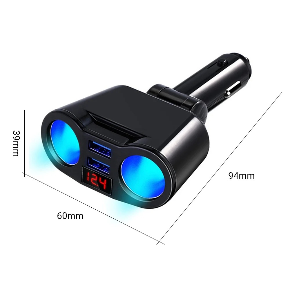 Автомобильное зарядное устройство с двумя USB-портами 1/2 градусов 120 Вт |