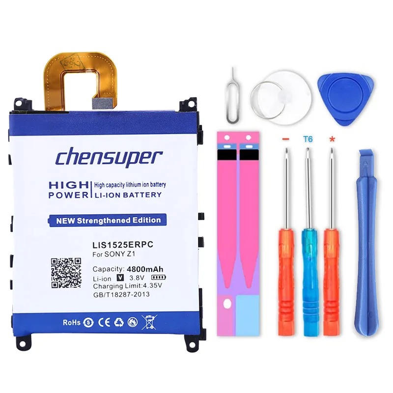 

Литий-ионный аккумулятор LIS1525ERPC для телефона, 2 шт./4800 мАч, для Sony Ericsson Xperia L39h Xperia Z1 L39 C6902 C6903 C6916 C6943, батарея для телефона