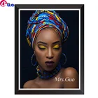 Квадратныекруглые алмазные картины Full Drill, современное искусство, Африканский тюрбан, Обнаженная женщина, алмазная вышивка 5d, Diy искусство